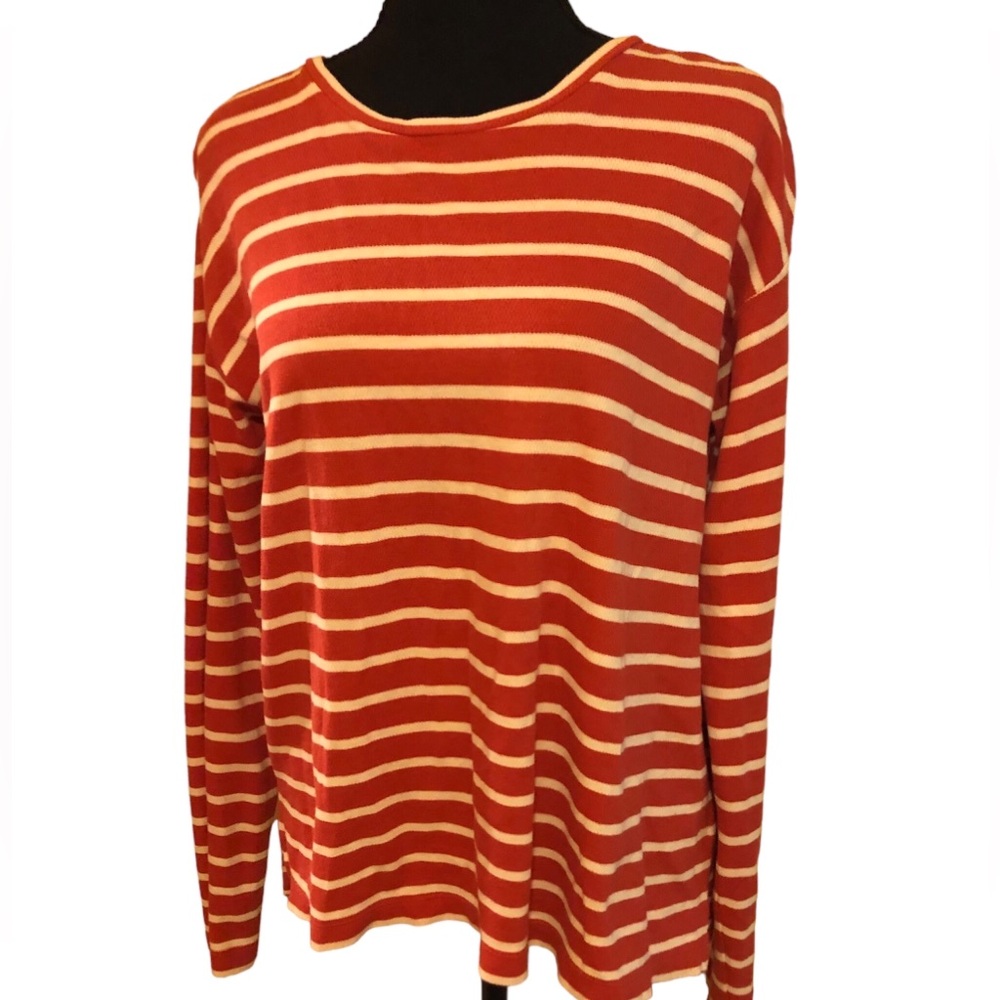 JJill small coral cotton knit top